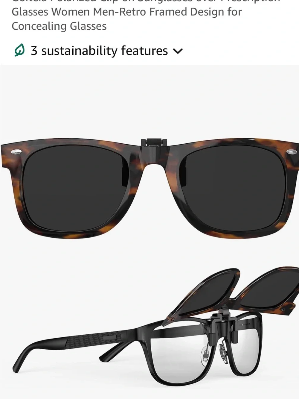 Clip-on Sunglasses - Dark Lens